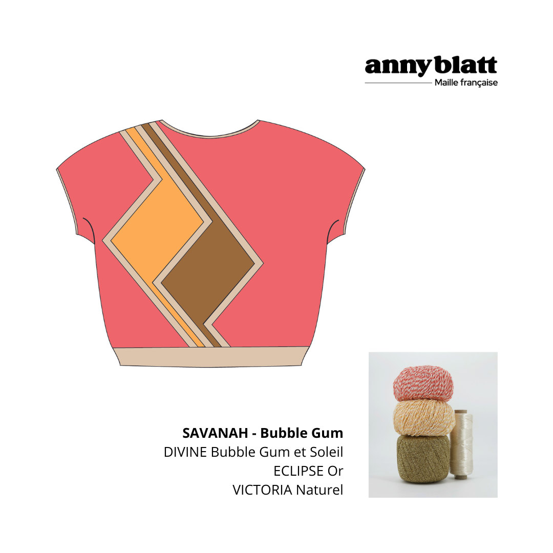 Anny Blatt Savanah top kit maglia cotone con paillettes