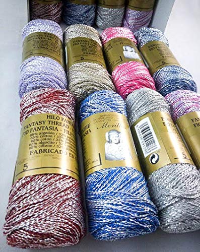 Morillas Zepelines Fantasia N.5 filato lamé scuri 16 gomitoli cotone
