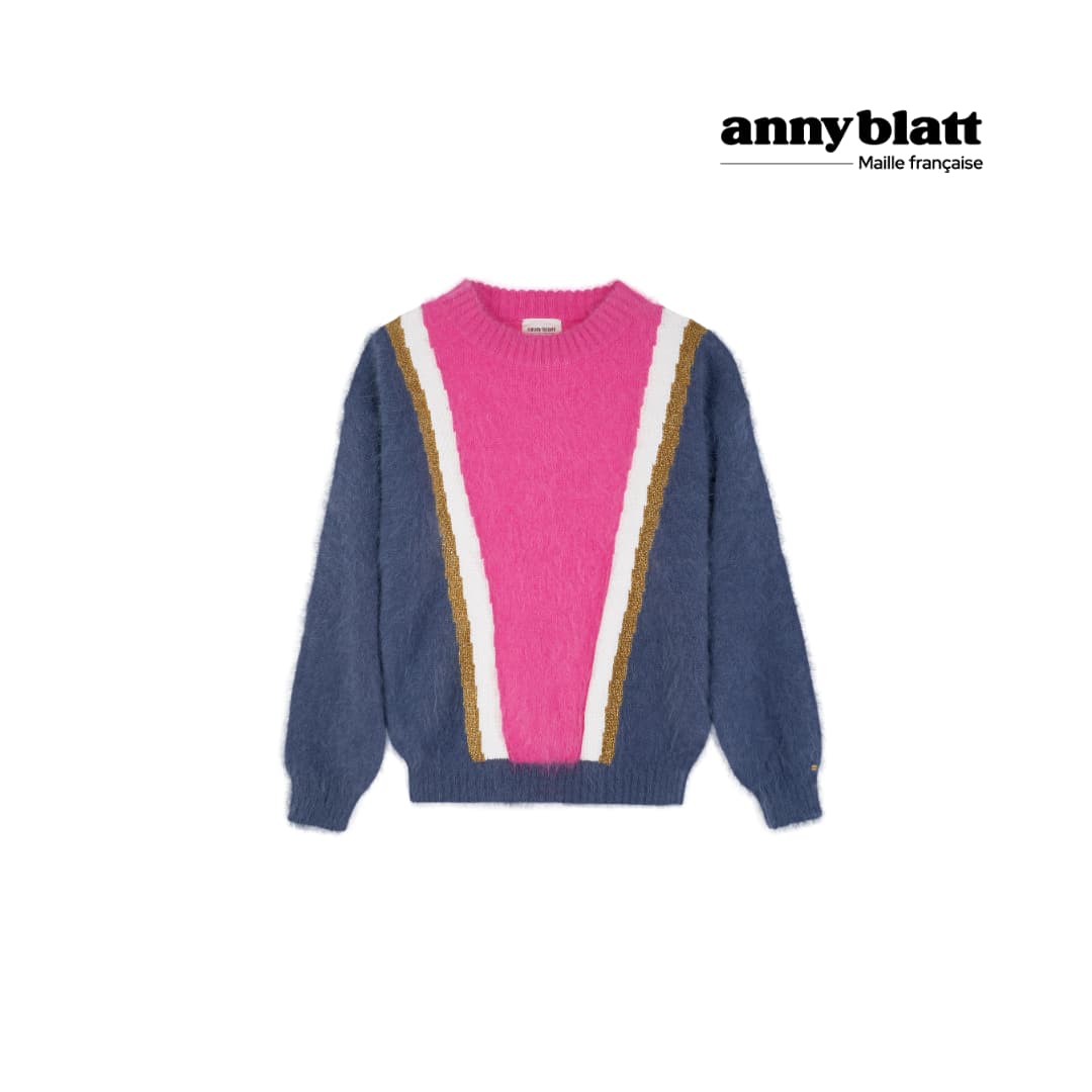 Anny Blatt Serena maglione grigio sorbet angora