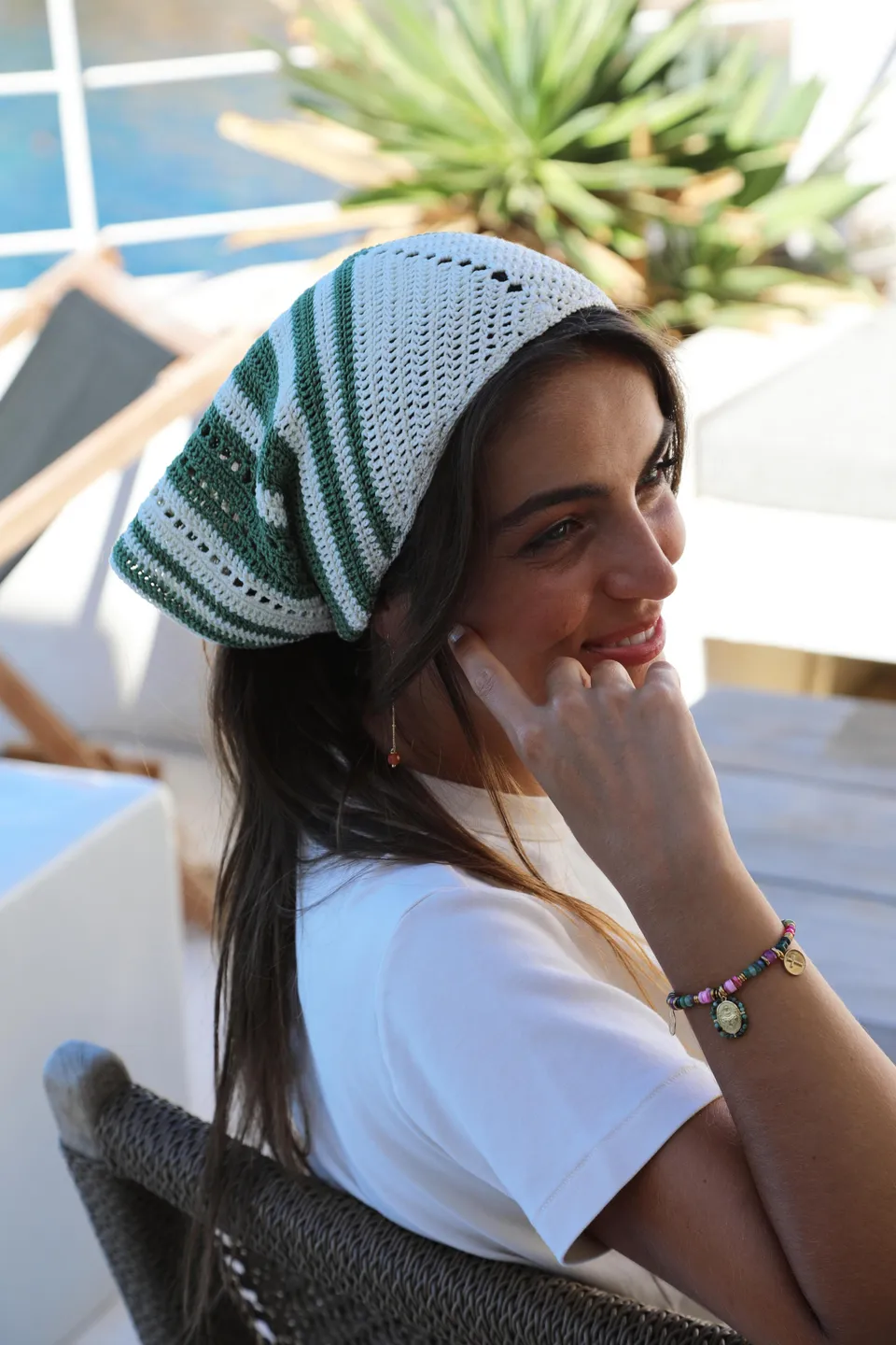 Annyblatt Lydia kit uncinetto bandana cotone