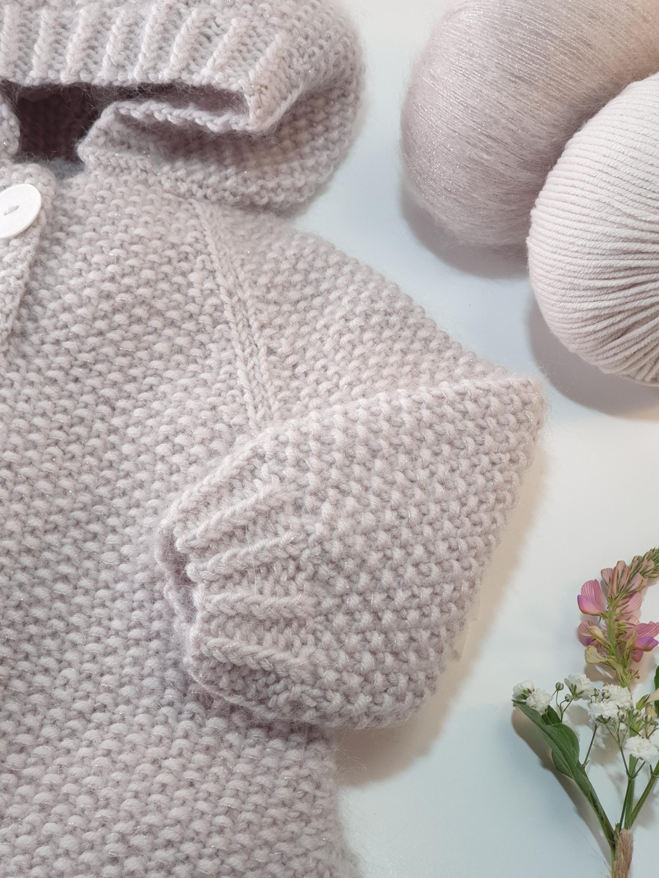 Anny Blatt Cèdre kit poncho bimbo merino Dune taglia 2