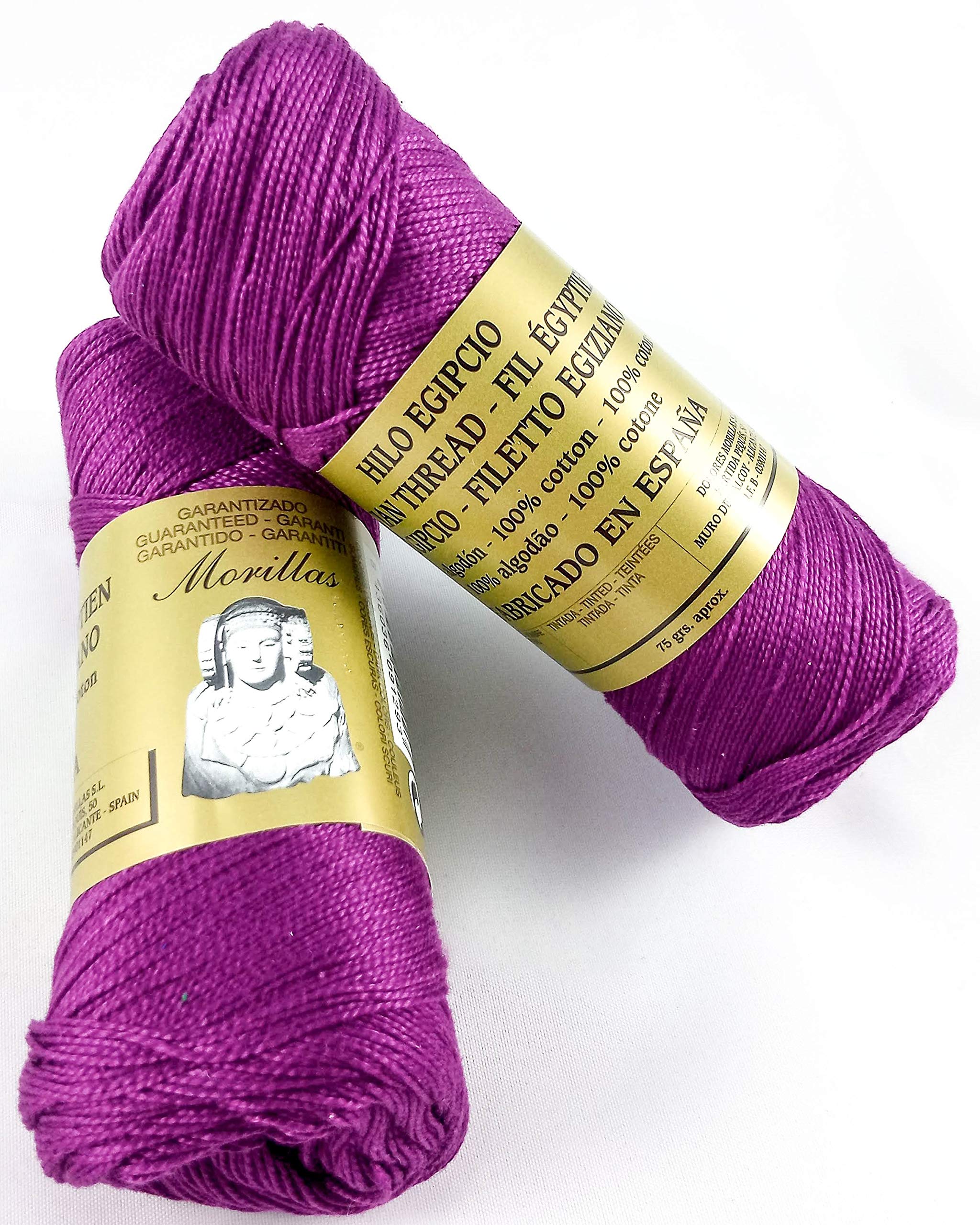 Morillas Zepelines Ne 8/2 filo cotone perlato viola 15 2pz