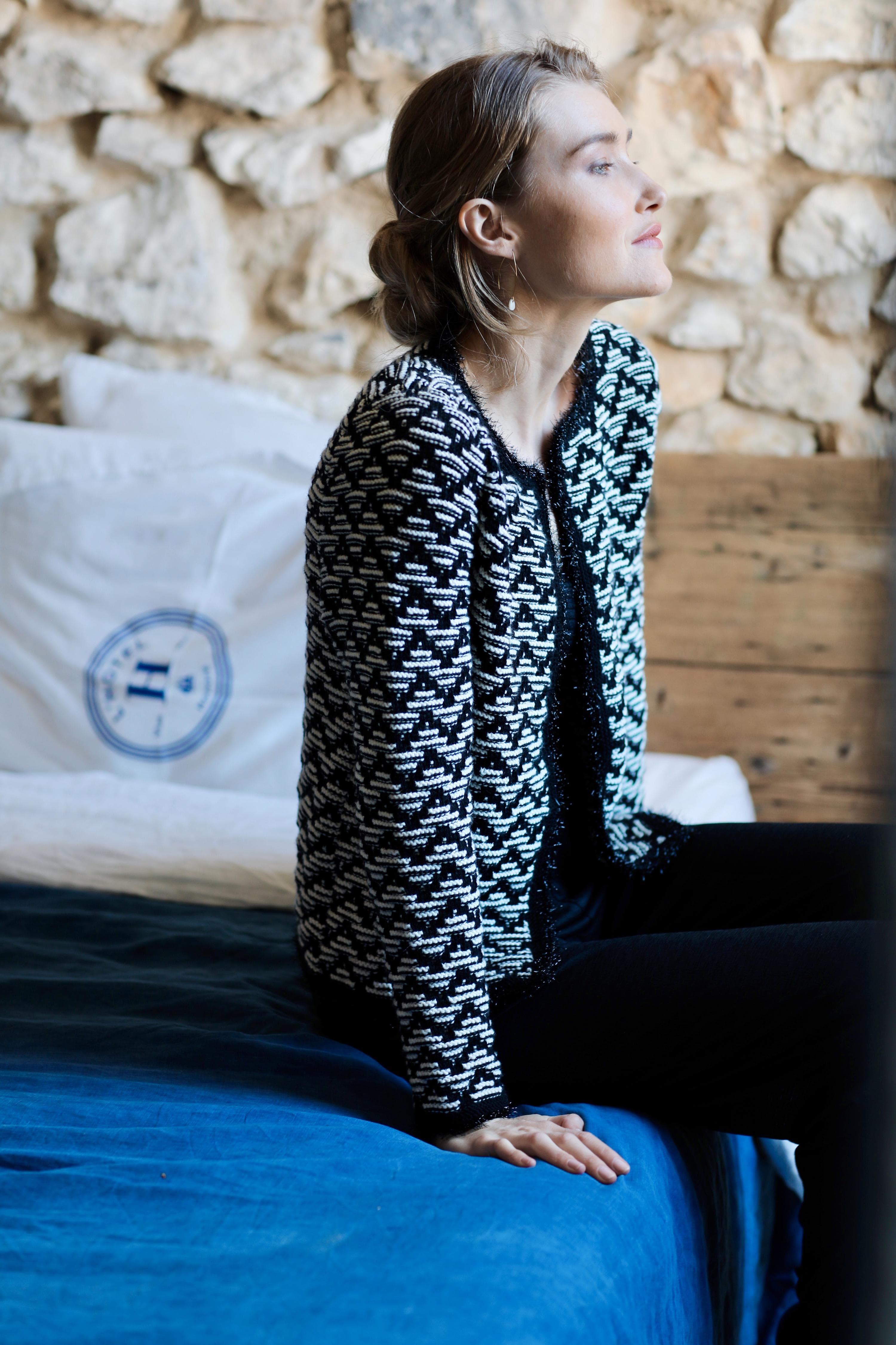 Annyblatt Magda giacca donna kit maglia taglia S naturale