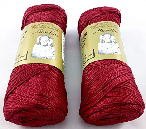 Morillas Zepelines Ne 5/2 cotone perlato granata 18 2x75 g tinta unita