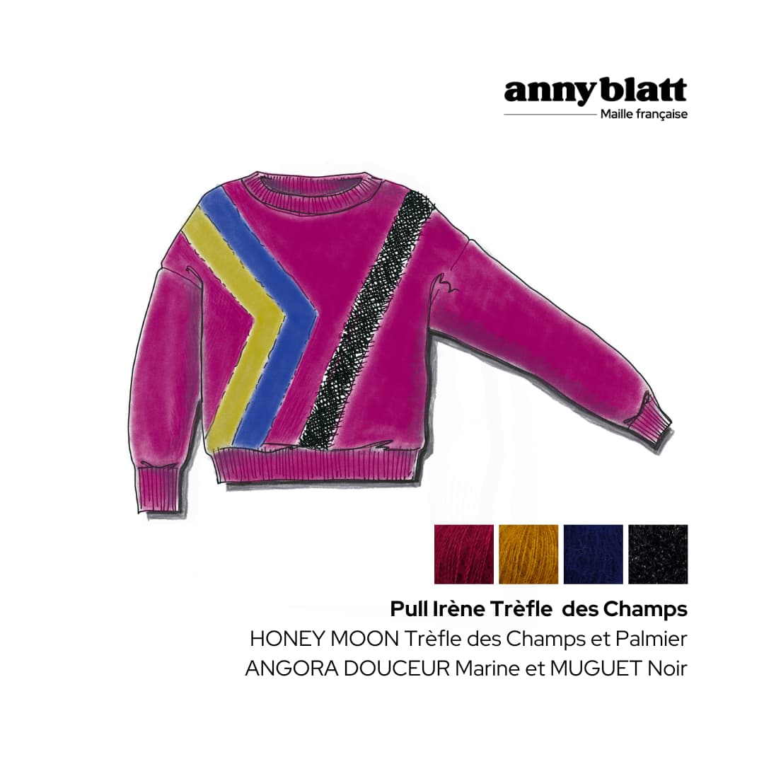 Anny Blatt Irene kit maglia mohair e seta chevron