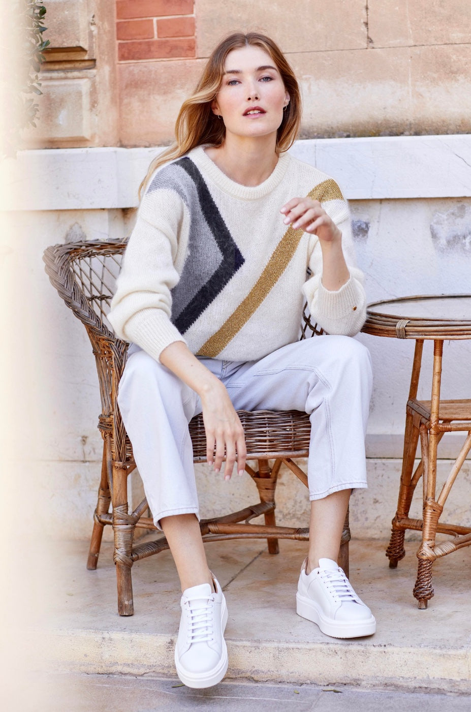 Annyblatt Inès kit maglia mohair jacquard bicolore