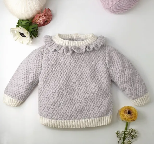 Anny Blatt Violette kit golfino neonato merino