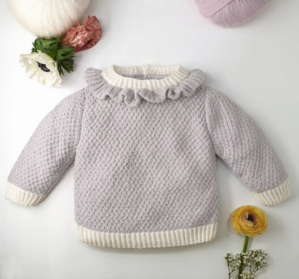 Anny Blatt Violette kit golfino neonato merino