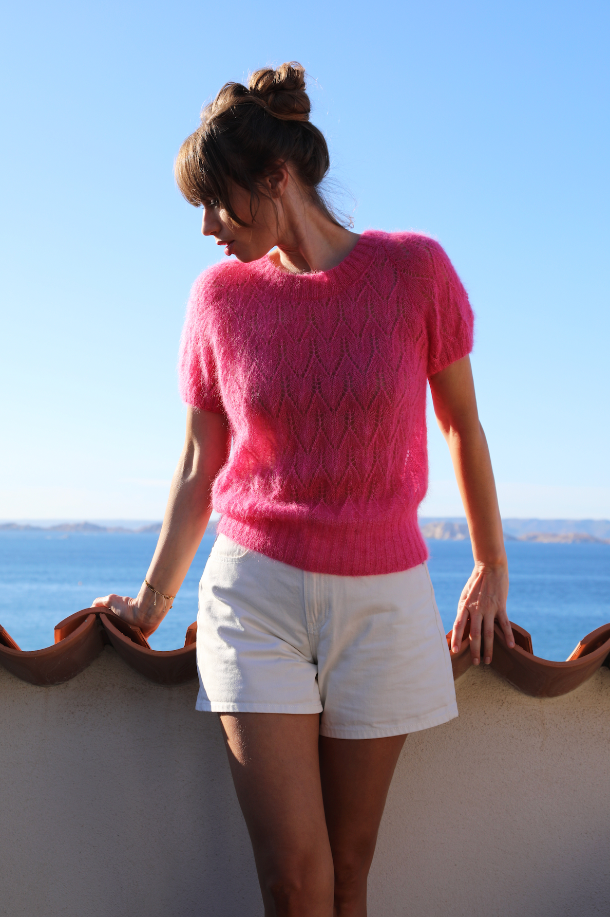 Annyblatt Honey Moon Amaya gilet modello maglia mohair