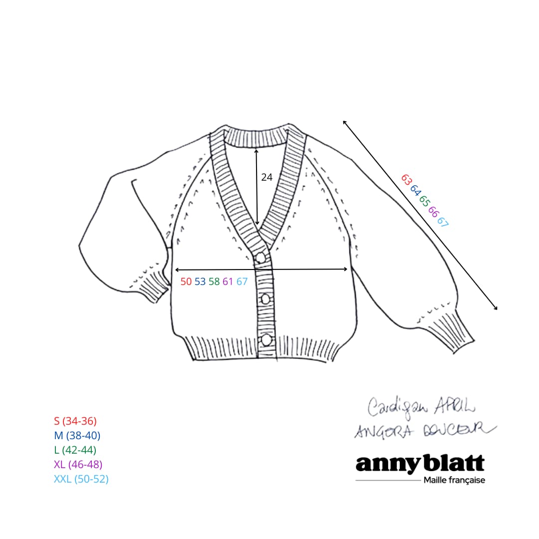 Annyblatt April modello gilet angora blu marine