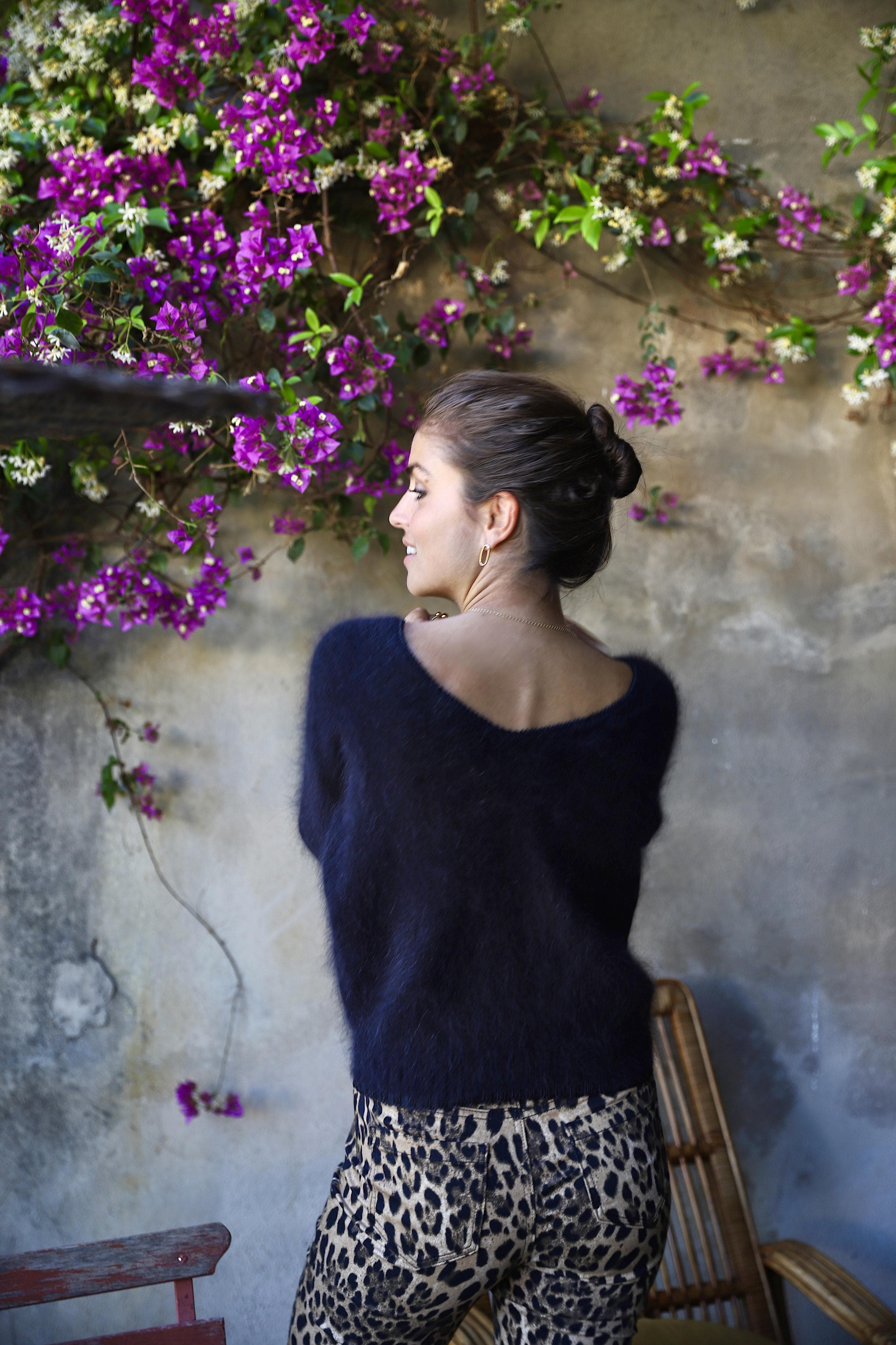 Anny Blatt Jenny kit maglia angora scollo a V
