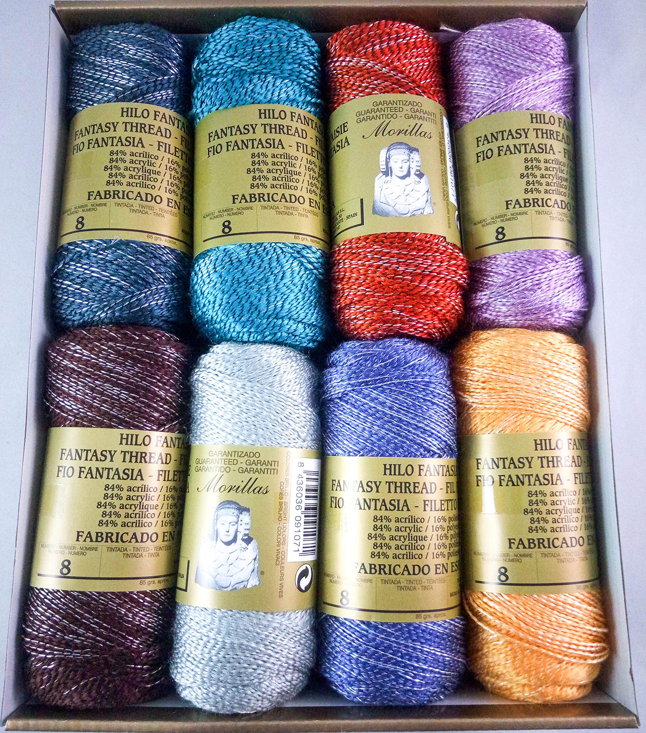 Morillas Zepelines Fantasia N.8 filato acrilico scuri 16 gomitoli lurex