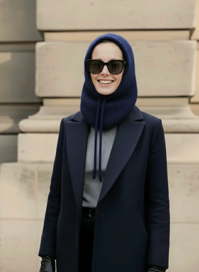 Anny Blatt Karina balaclava da lavorare blu