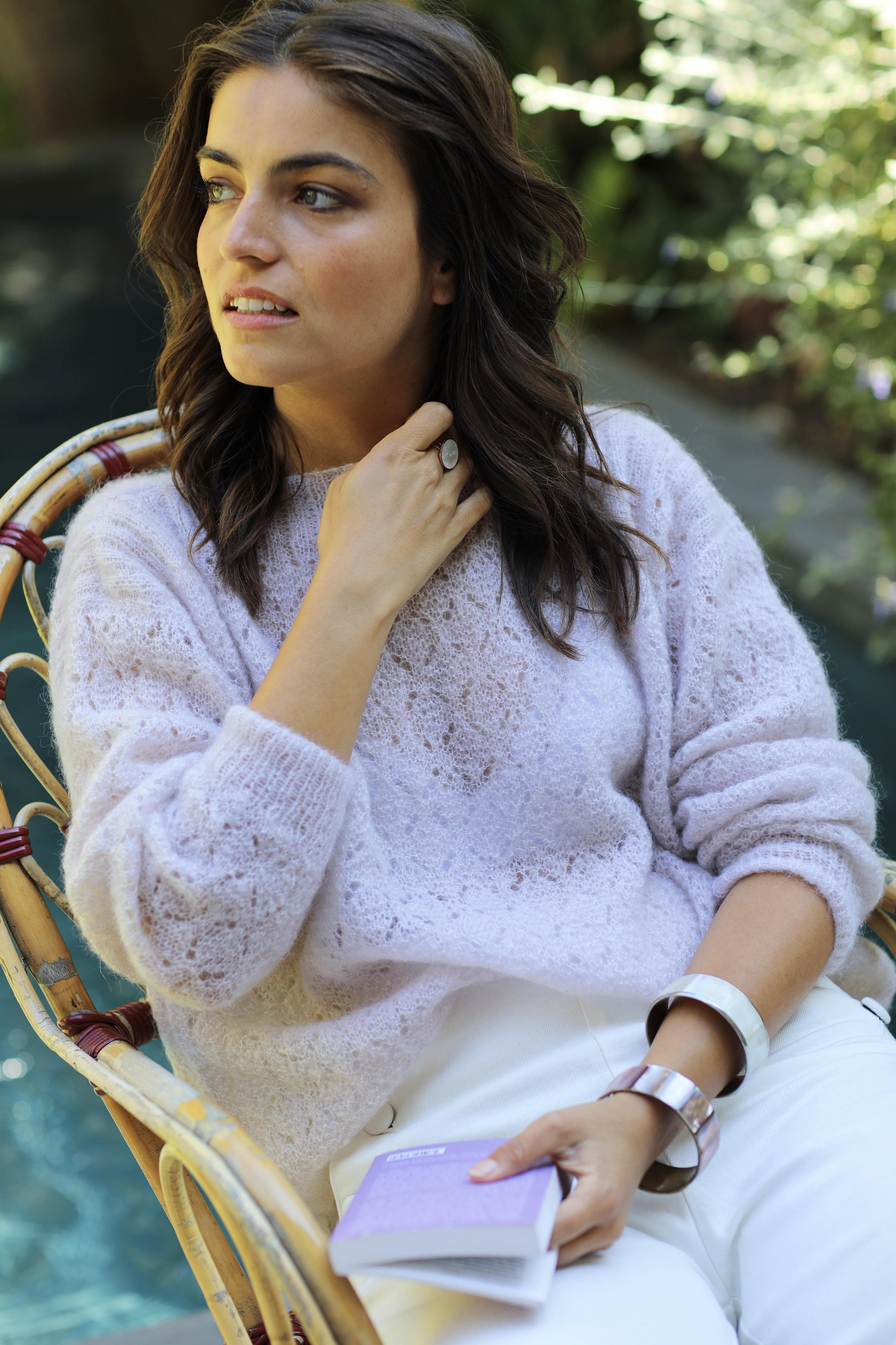 Anny Blatt Sidonie kit maglia mohair taglia M dune