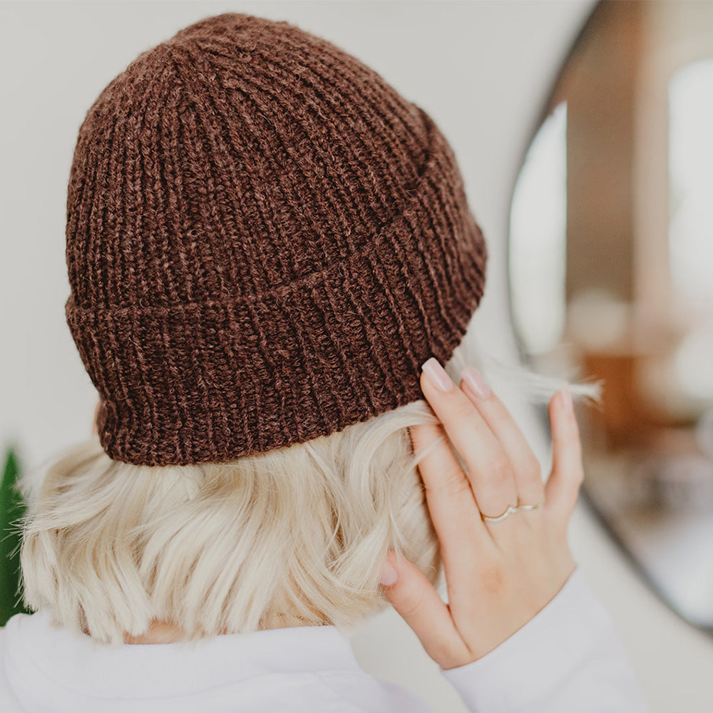 Pascuali Naran schema maglia cappello cammello