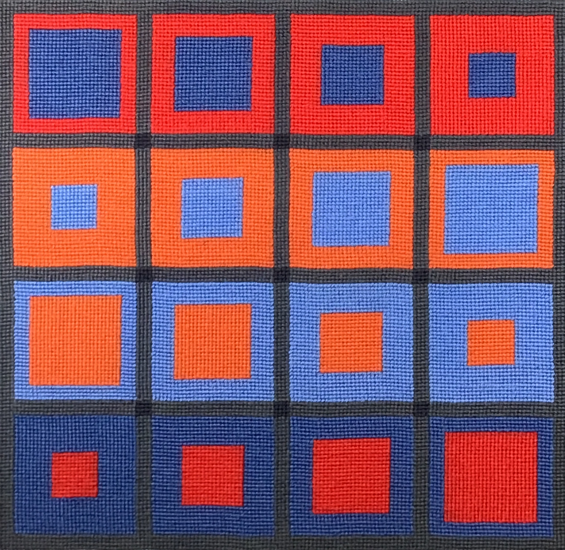 Appleton Ever Decreasing Squares kit arazzo in lana