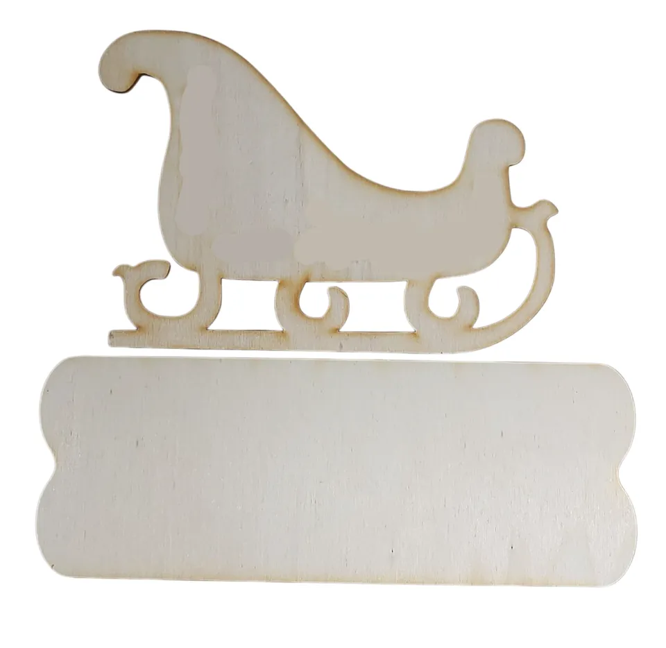 Il Filo di Arianna Sagomiamo Slitta SFL259A legno 12x15cm