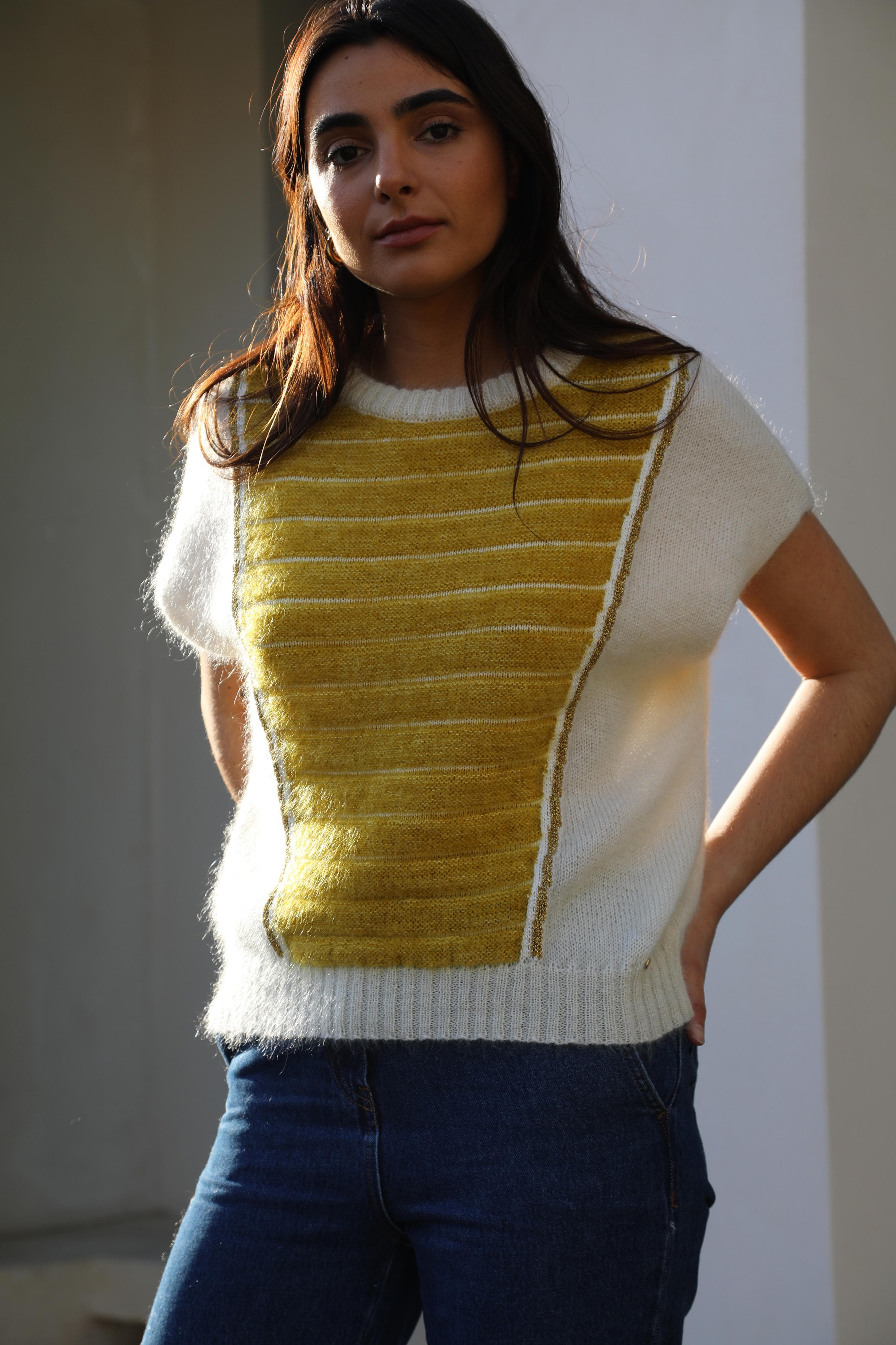 Anny Blatt Petra kit maglia mohair neon