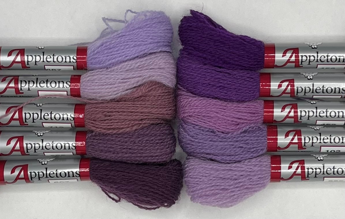 Appleton Crewel filo lana da ricamo assortimento Purples
