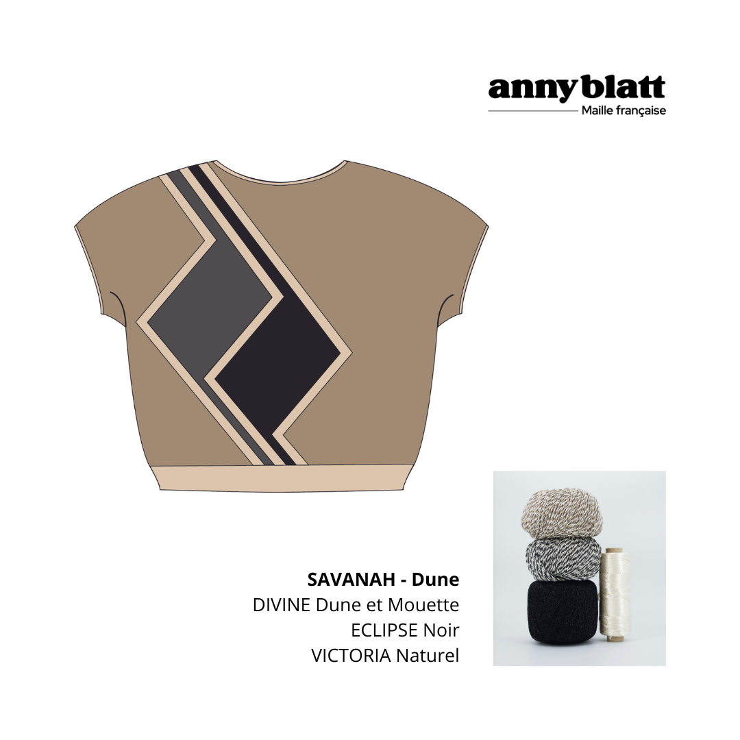Anny Blatt Savanah top kit maglia cotone con paillettes