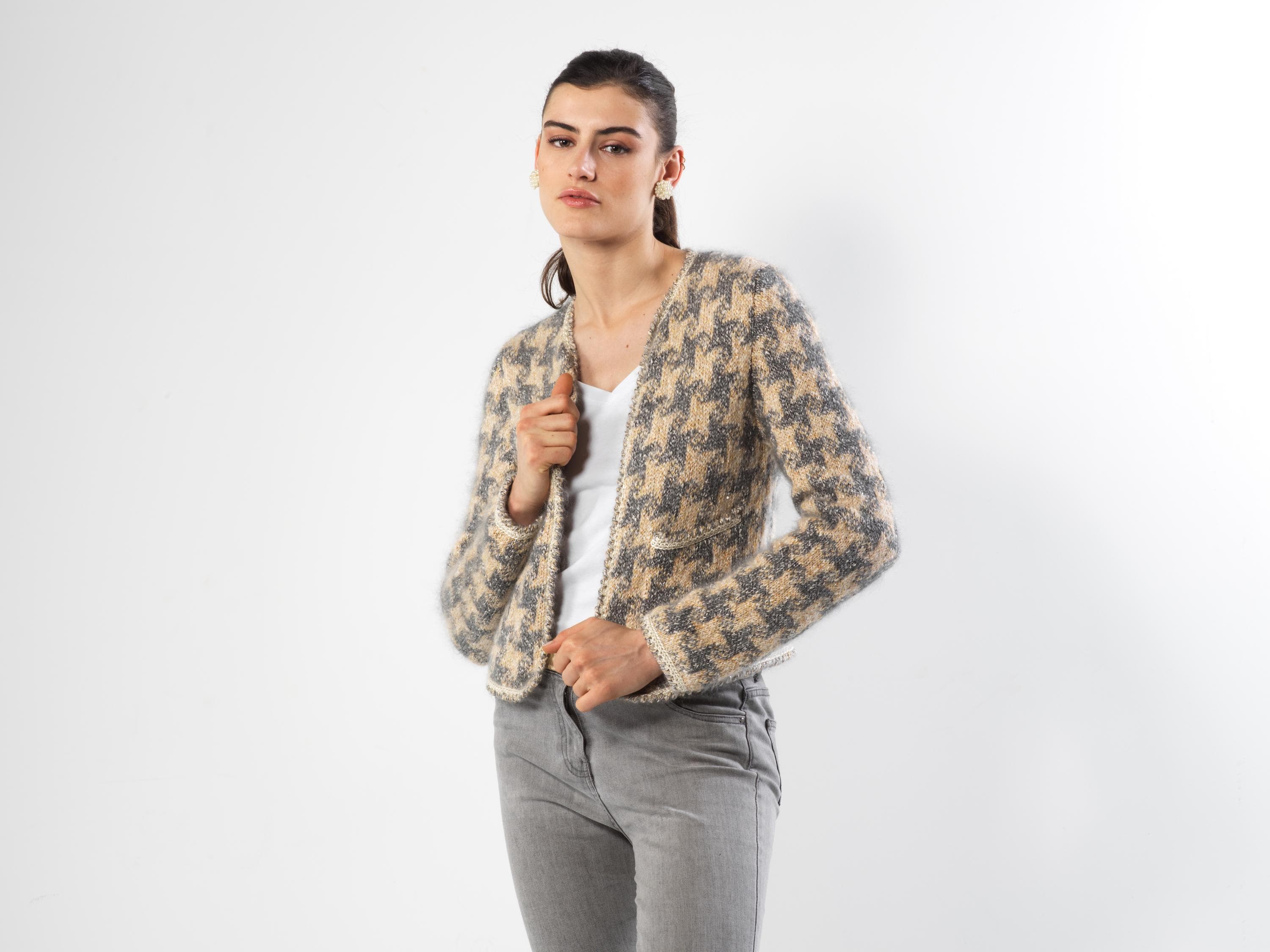 Annyblatt Paula kit maglia giacca pied-de-poule