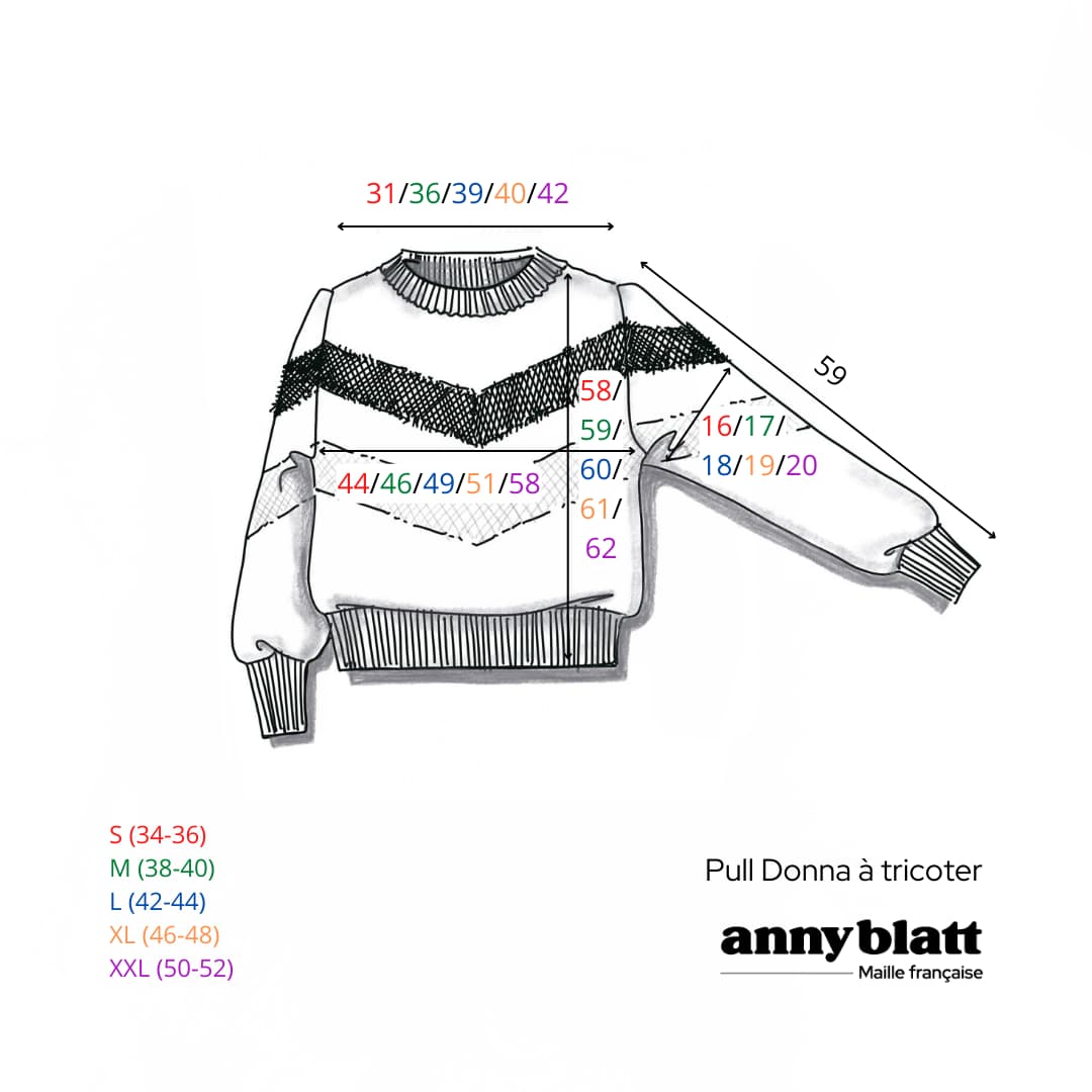 Anny Blatt Donna kit maglione mohair seta amande M