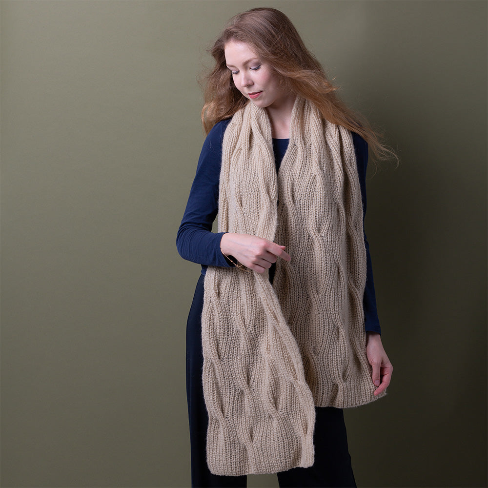 Pascuali Braided Waves schema sciarpa mezza brioche