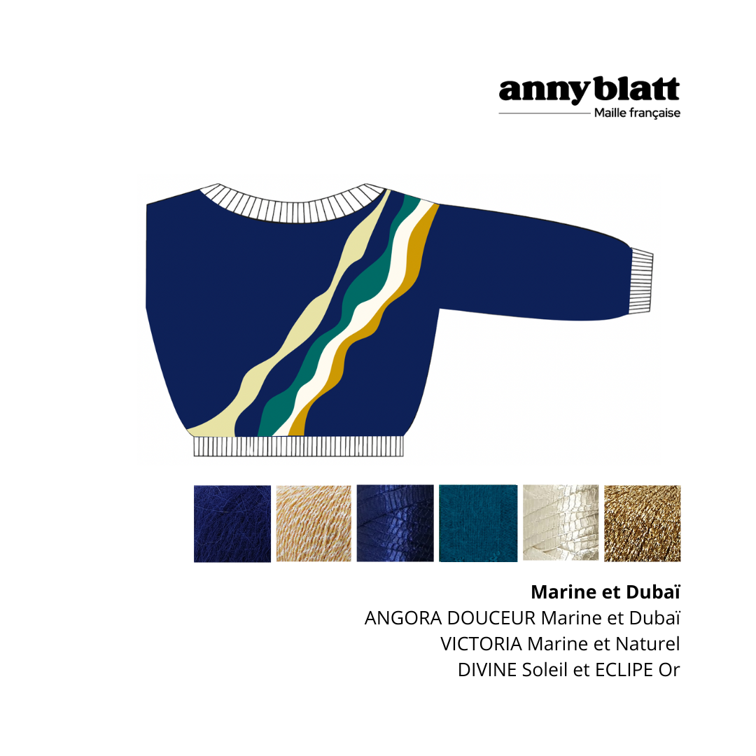 Annyblatt Gloria kit maglione angora jacquard beige rosato