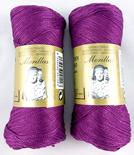 Morillas Zepelines Ne 8/2 filo cotone perlato viola 15 2pz