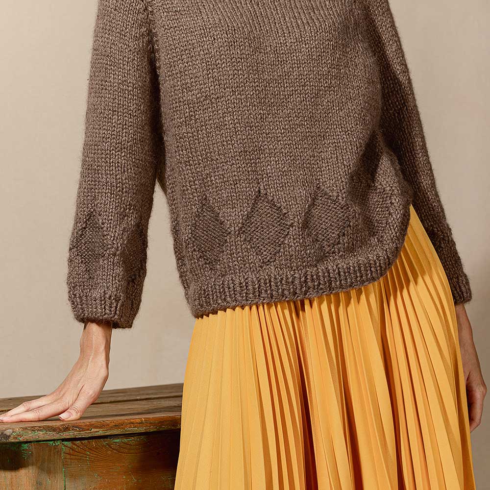 Pascuali Pullover Belva modello maglione collo alto alpaca