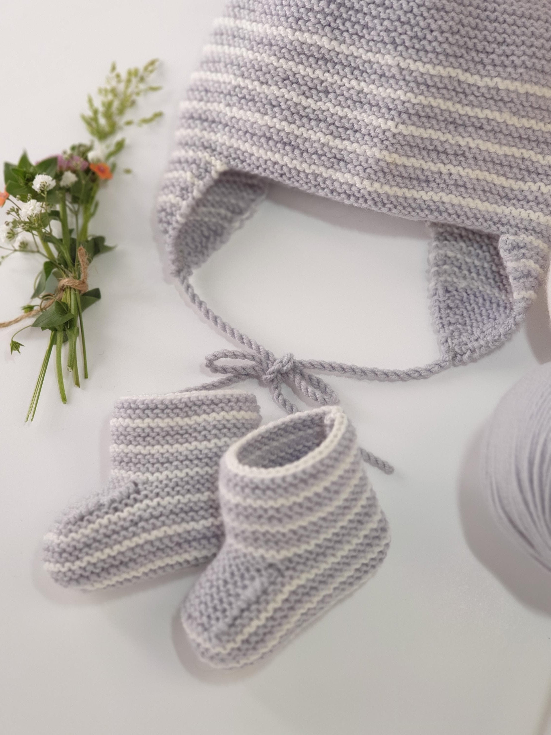 Anny Blatt Reglisse kit cappello scarpine taglia 1 bianco
