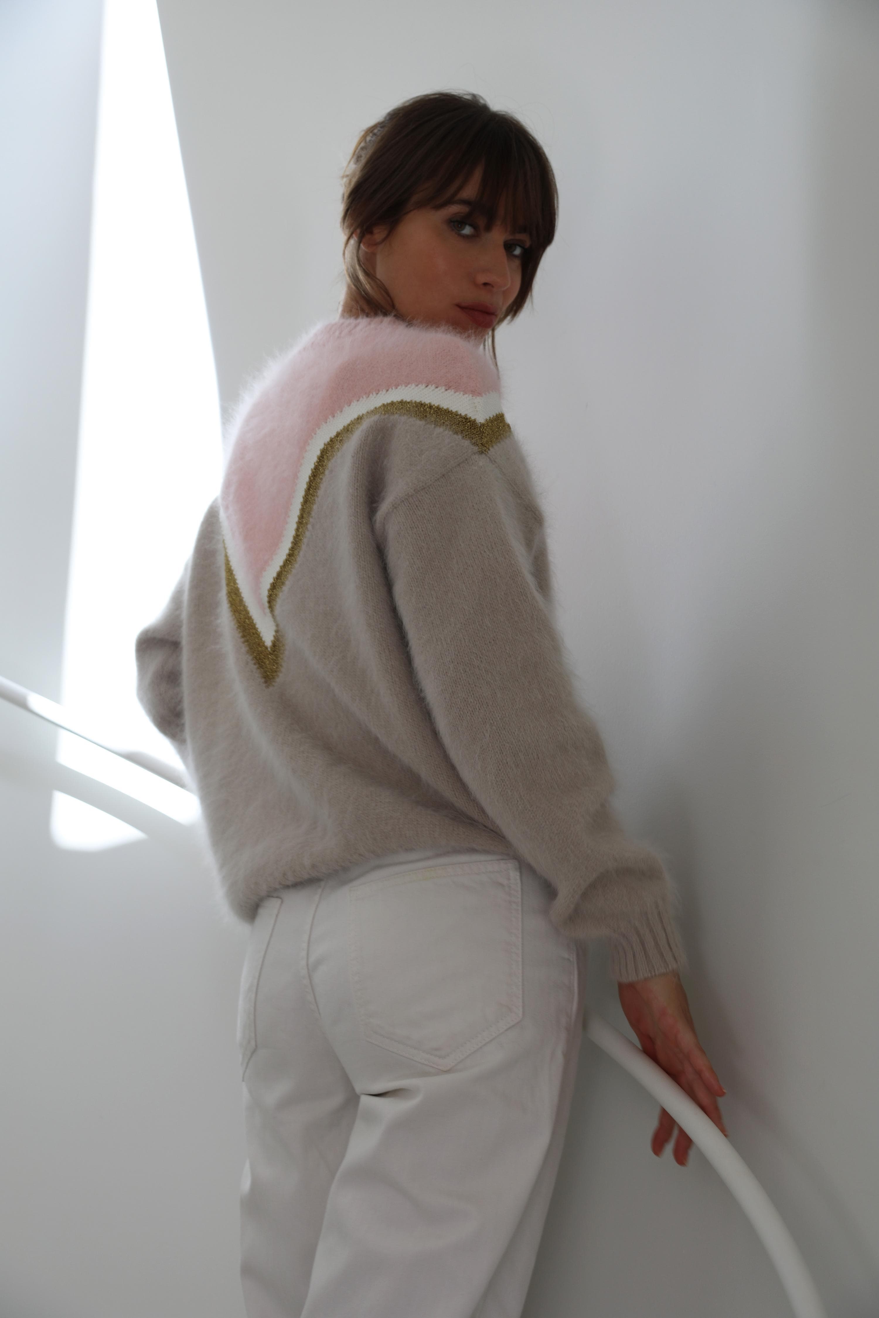 Annyblatt Celeste maglione angora Dune e Poudre