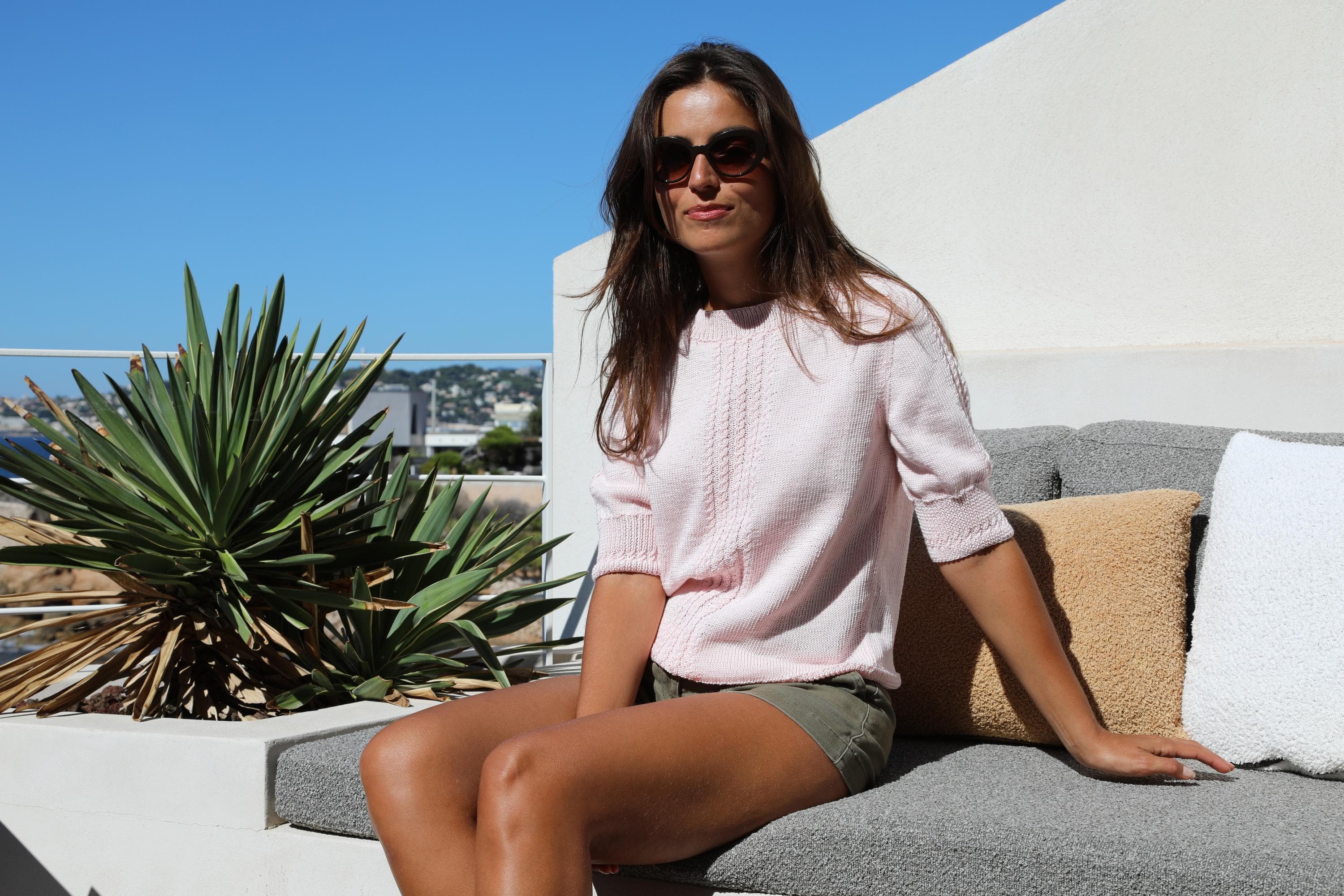 Anny Blatt Talia kit maglione cotone rosa