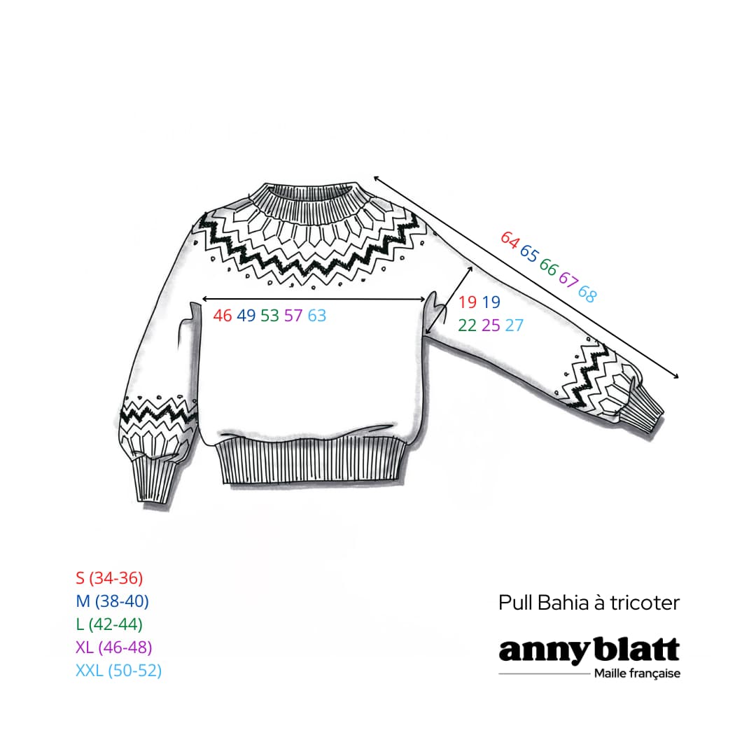 Annyblatt Bahia kit maglia pull jacquard mohair