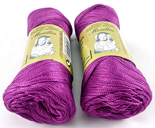 Morillas Zepelines Ne 8/2 filo cotone perlato viola 15 2pz