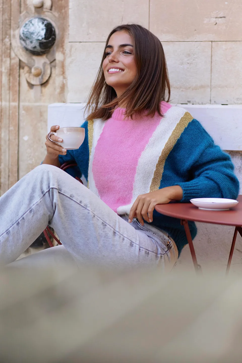 Annyblatt Serena maglione donna Blossom mohair e seta