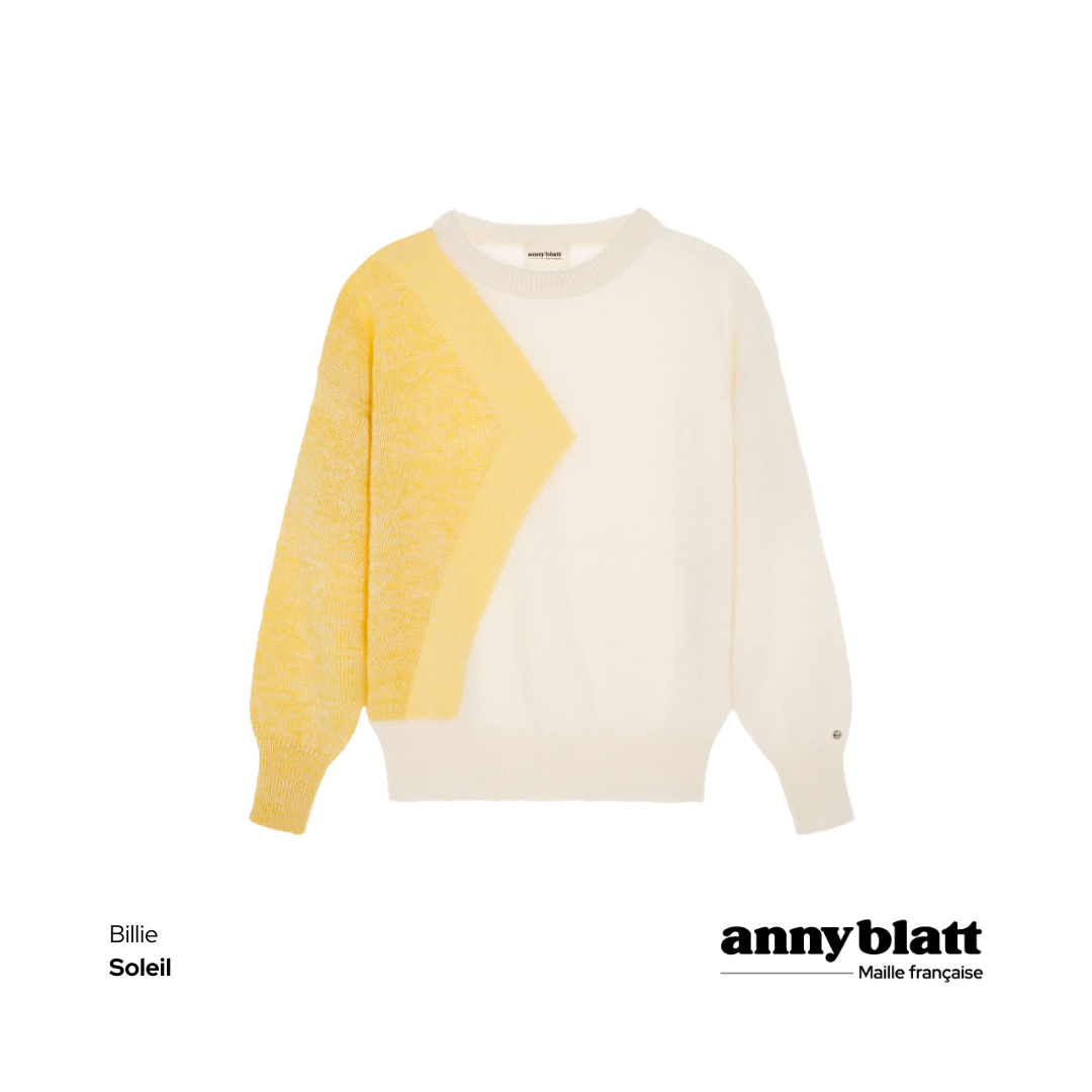Annyblatt Billie pull mohair giallo sole angora