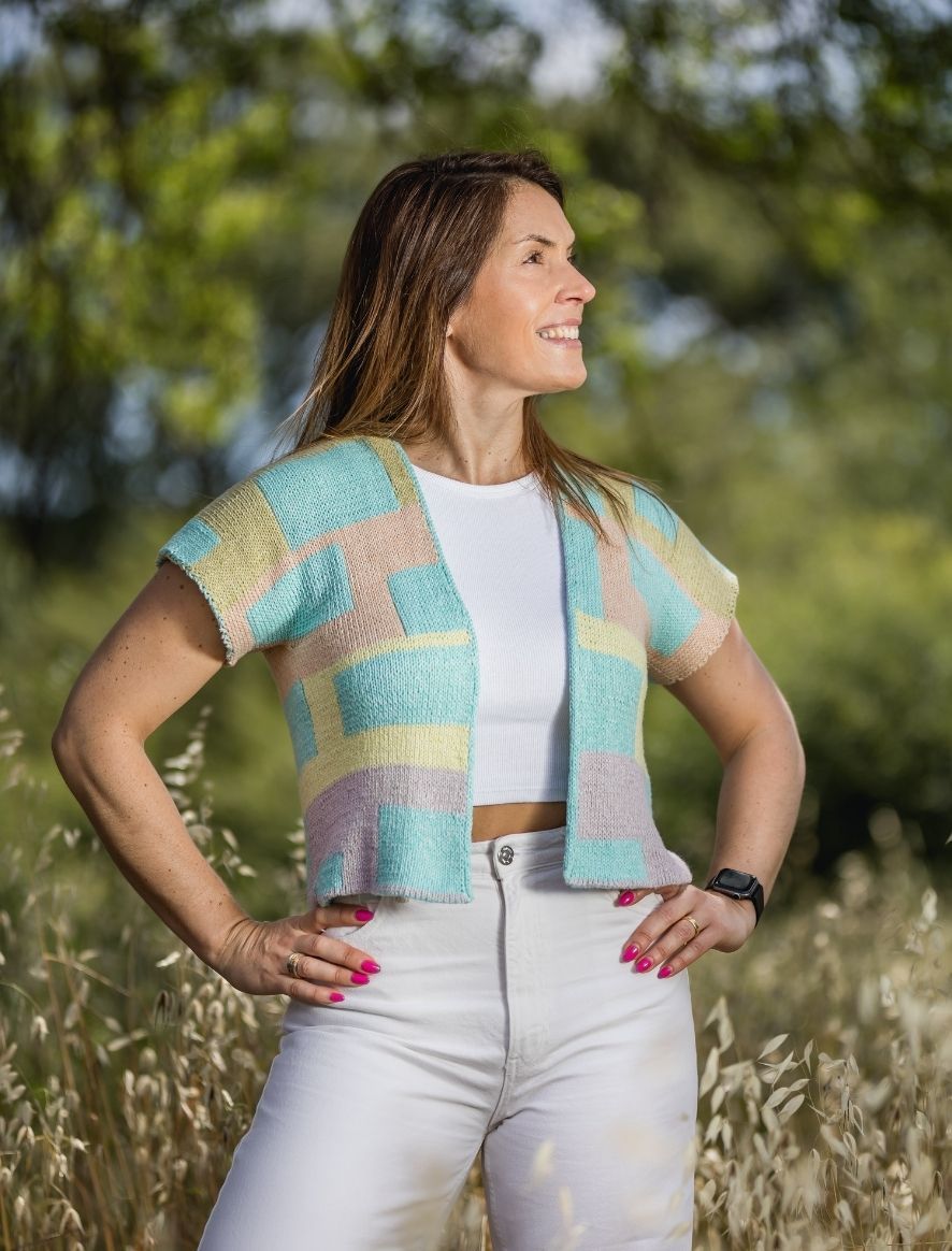 Rosarios4 342 Falésia modello gilet donna