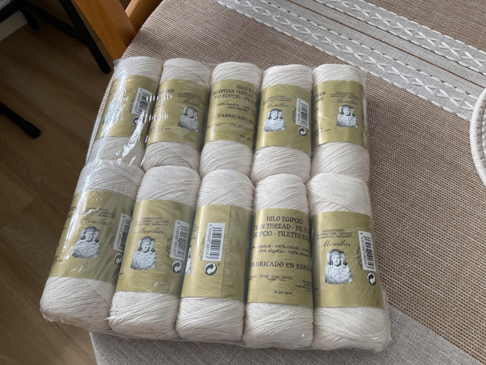 Morillas Zepelines Ne 5/2 filo cotone 10 gomitoli ecrù