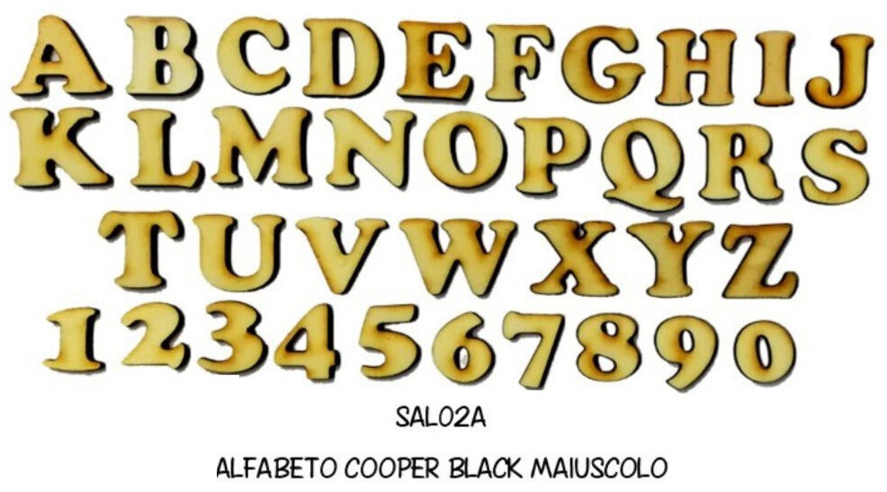Il Filo di Arianna Set Lettere Maiuscole Legno 2,5 cm SAL02A