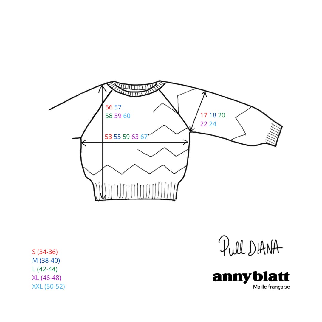 Annyblatt Diana kit maglia pullover angora e merino