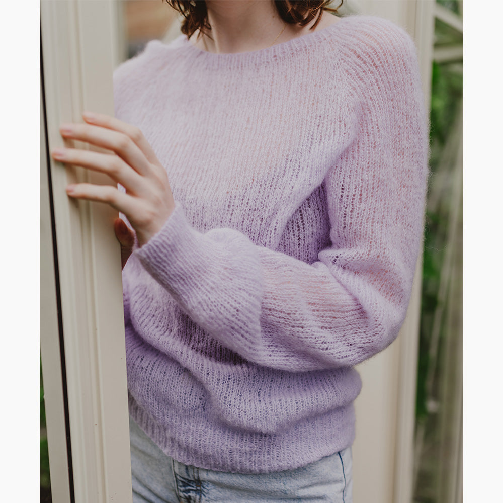 Pascuali Luela schema maglia pullover mohair raglan