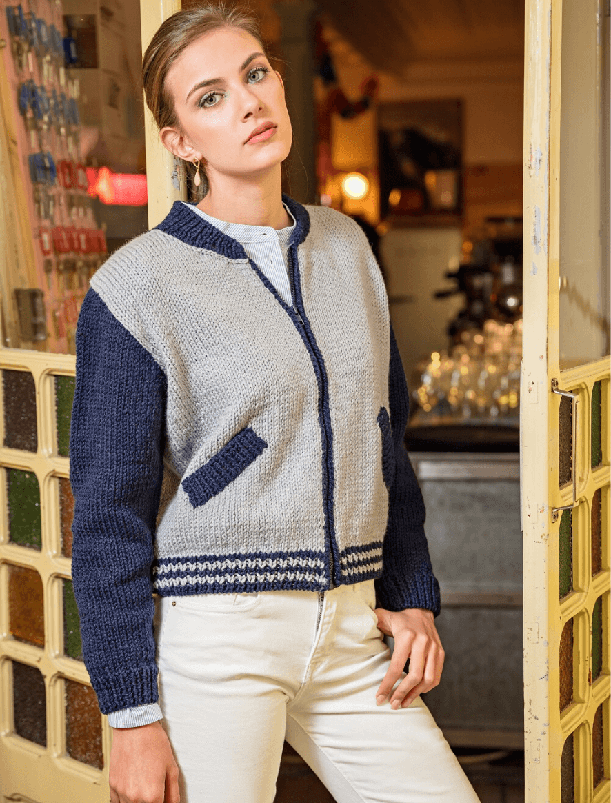 Rosarios4 249 Bomber Jacket schema maglia donna