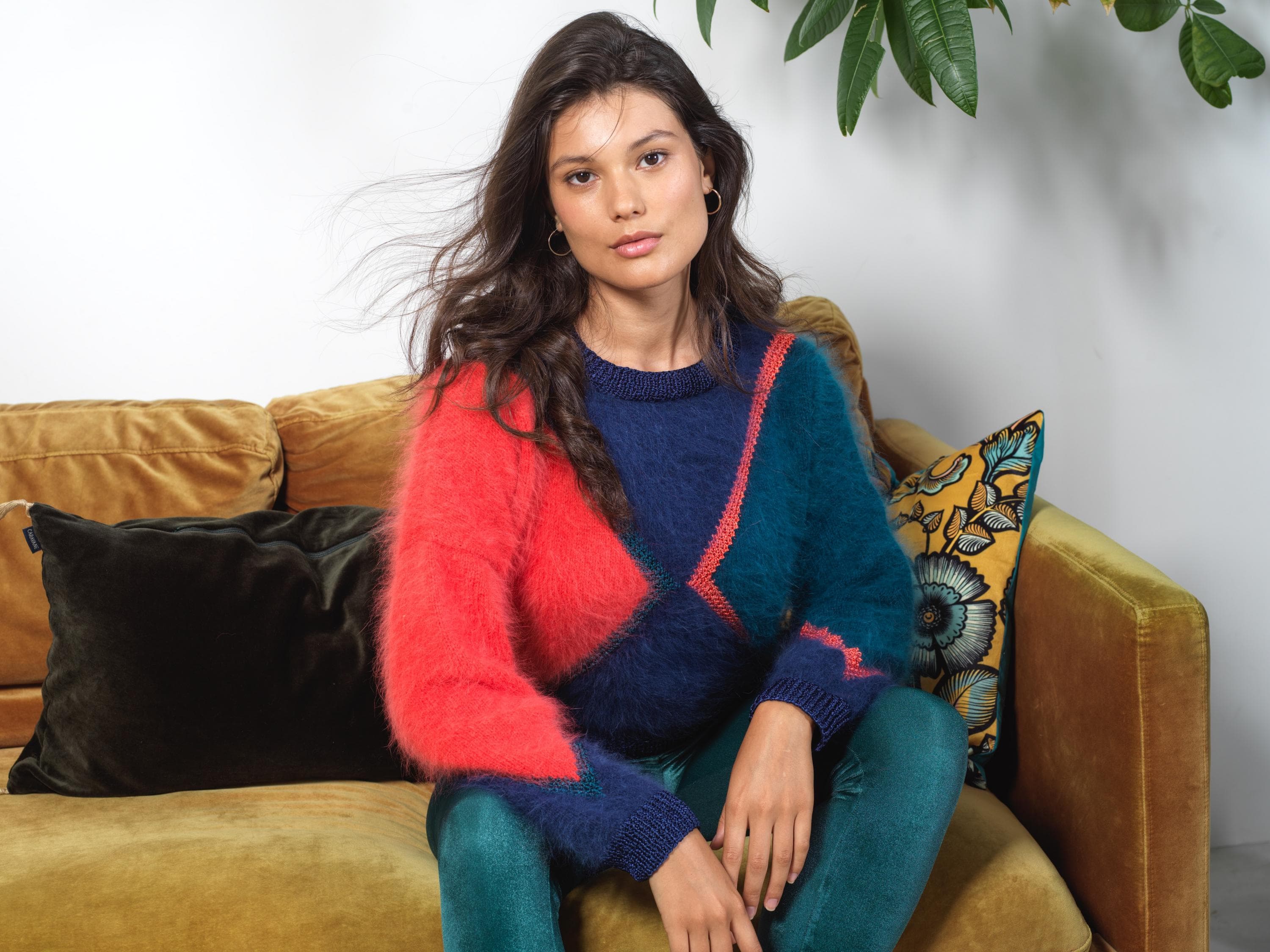 Anny Blatt Jasmine kit maglia jacquard angora
