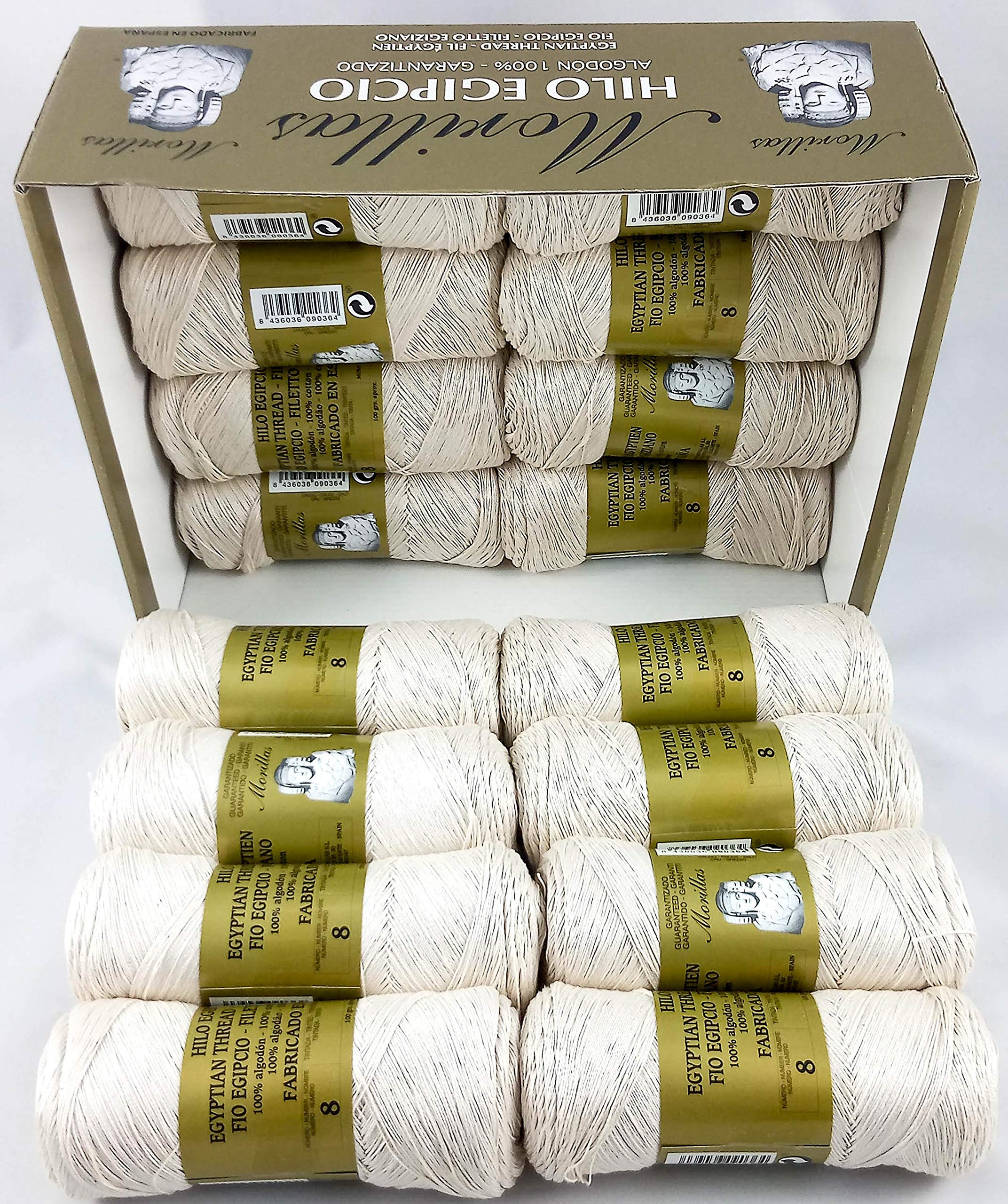 Morillas Perle N8 filato cotone bianca 16 pezzi