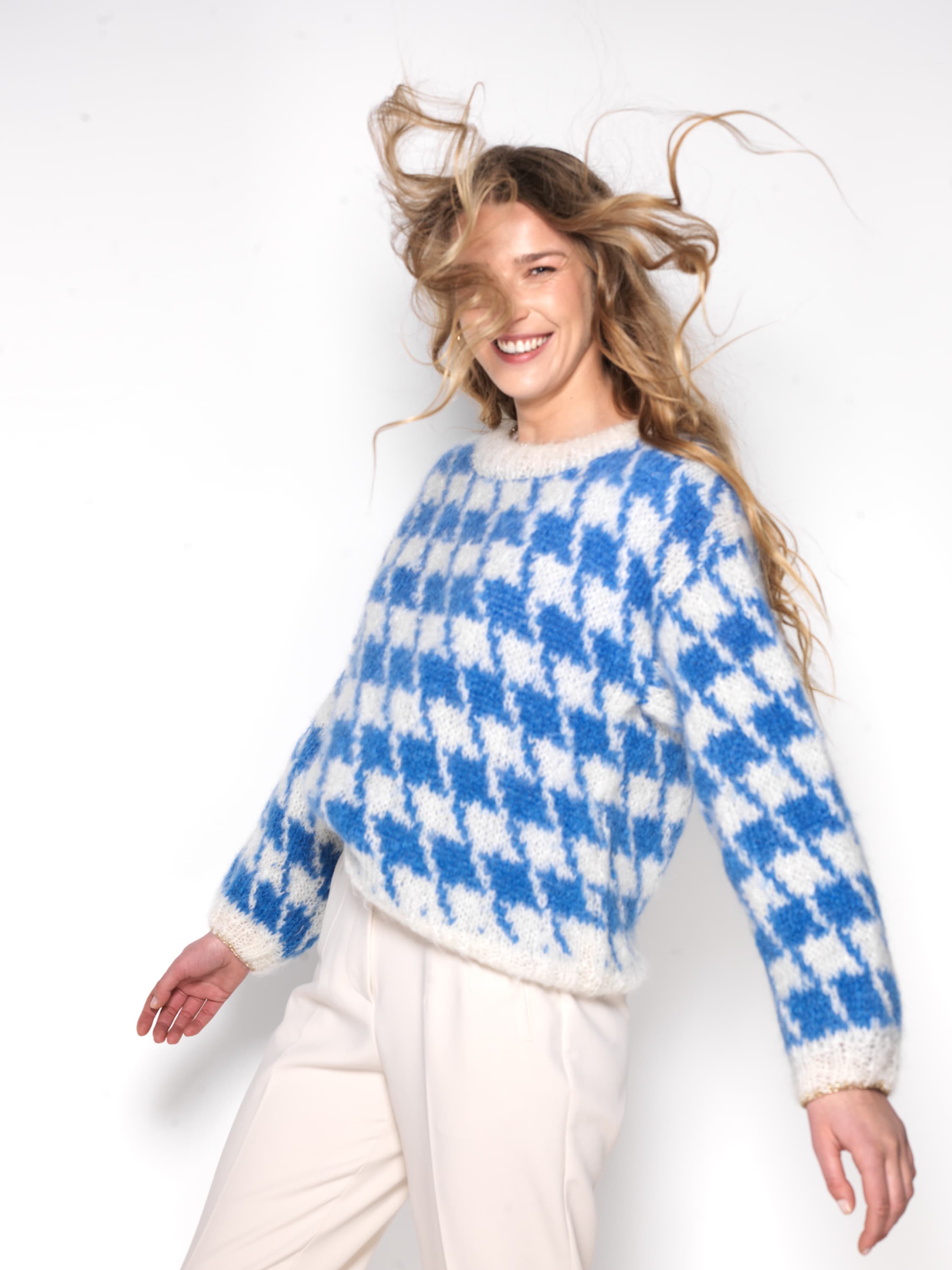 Annyblatt Allen pullover kit maglia mohair S madone naturale