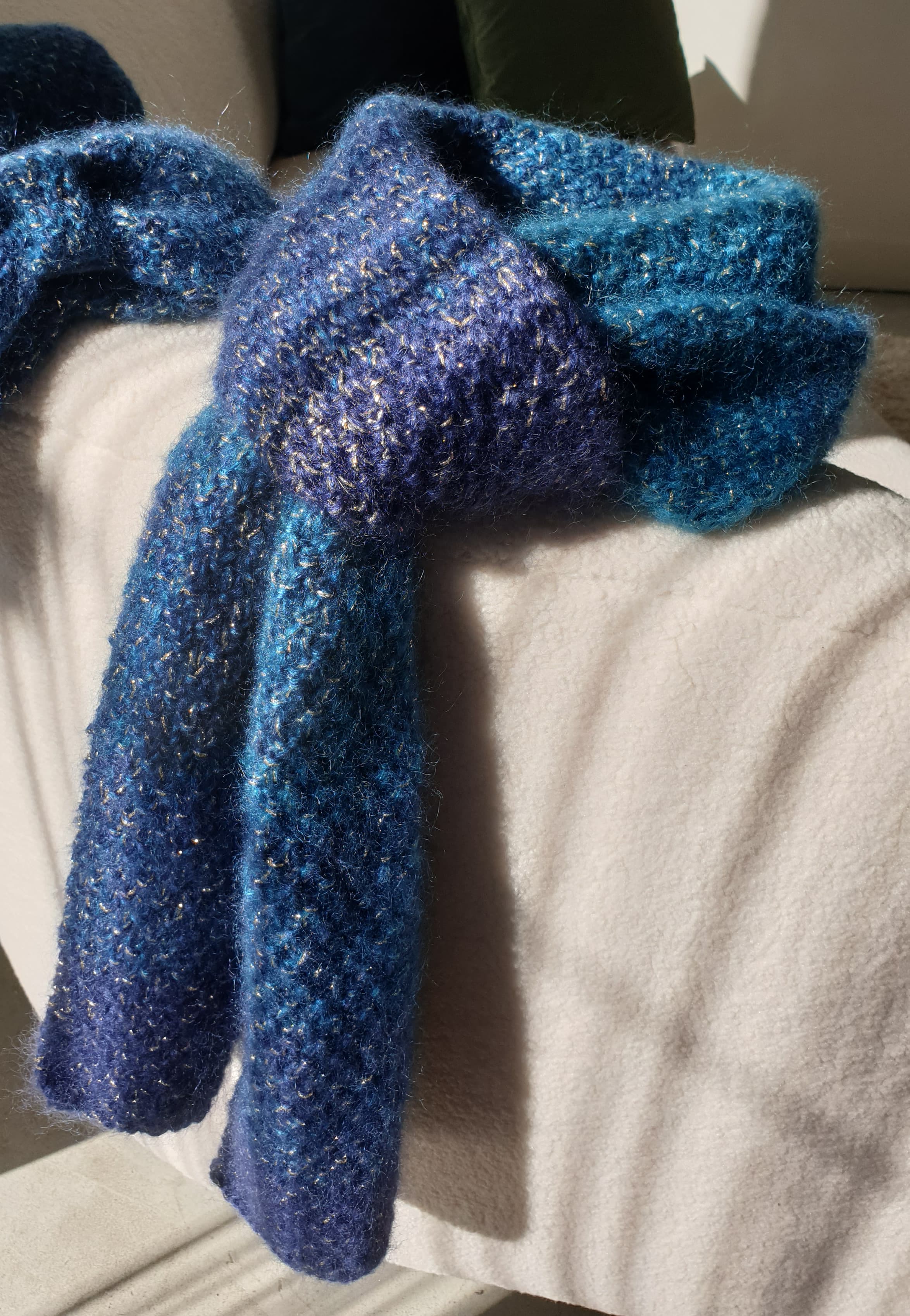 Anny Blatt Méribel kit sciarpa mohair oceano taglia unica