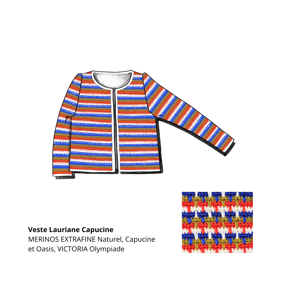 Annyblatt Victoria Lauriane giacca kit uncinetto S Pacifico