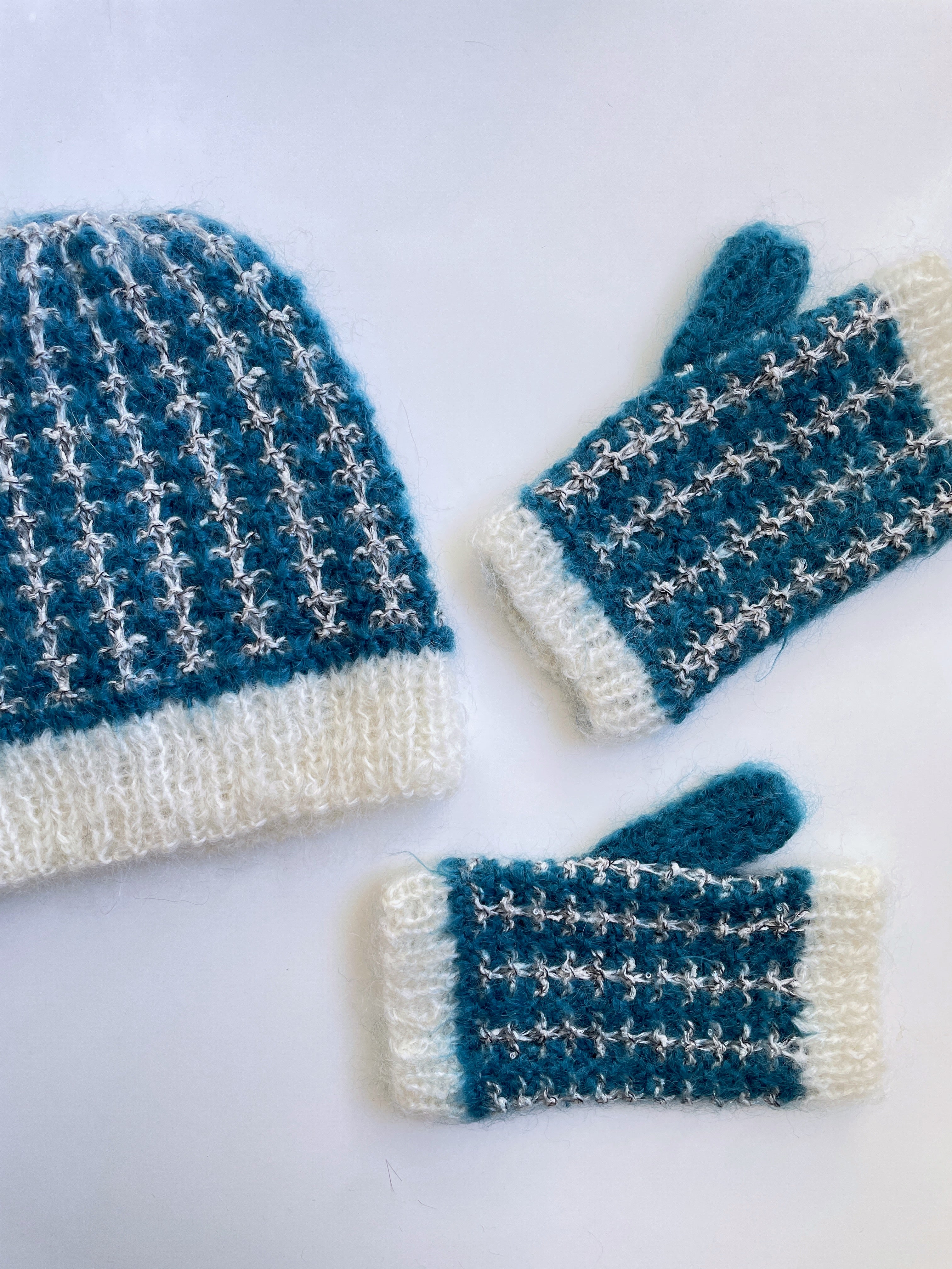 Annyblatt Chamonix cappello e muffole kit maglia mohair