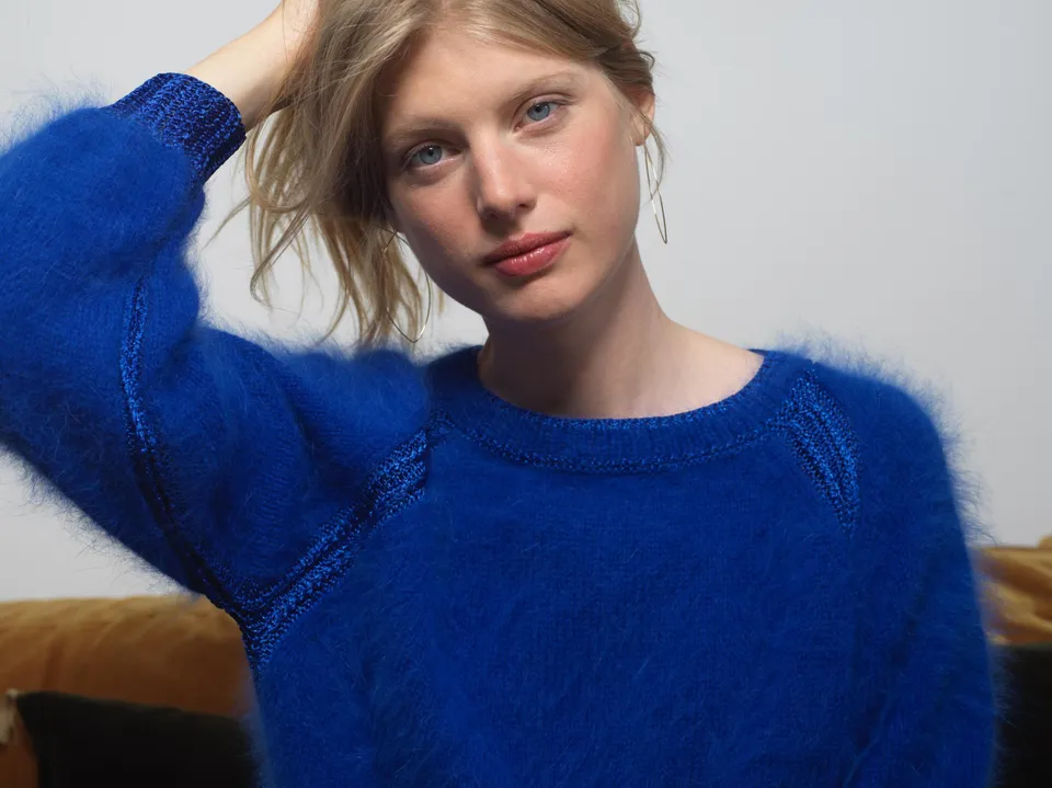 Anny Blatt Chloé kit pull raglan angora